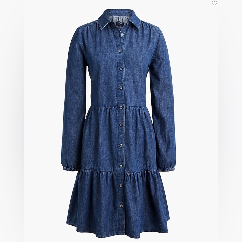 J. Crew Factory Chambray Collared Mini Shirtdress Size 2